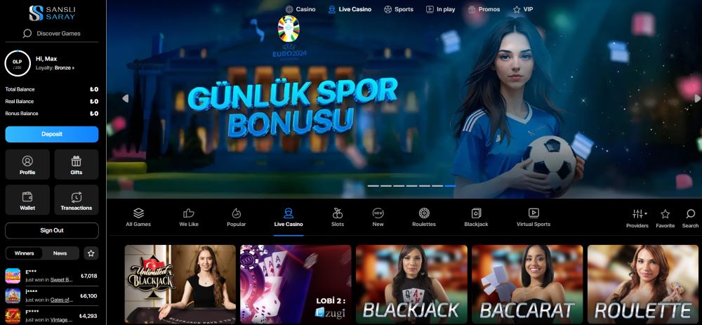 SansliSaray Online Casino